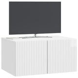 Wall-Mounted TV Cabinet High Gloss White 59.5 x 41 x 30 cm 898509