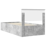 Bed Frame Concrete Grey 100 x 200 cm Engineered Wood 3408700