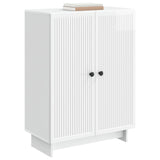 Sideboard High Gloss White 66 x 34.5 x 90 cm Engineered Wood 893899