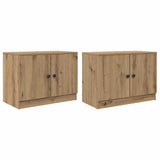 Bed Cabinet 2 pcs Artisan Oak 66 x 35 x 48 cm Engineered Wood 893722