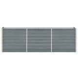 Garden Raised Bed Galvanised Steel 240x40x77 cm Grey 47040
