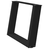 Coffee Table Legs U-Shaped 2 pcs Black 70x cm Steel 4012772
