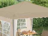 Pop-up Party Tent 195 x 195 x 245 cm Cream Oxford Fabric 42019724