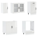 8 Piece Kitchen Cabinet Set Lucca High Gloss White Engineered Wood 3314803