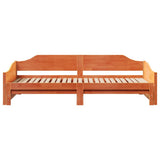 Daybed with Trundle without Mattress Wax Brown 80x200 cm Solid Wood 850904