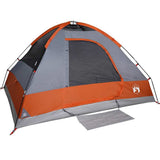 Family Tent Dome 6-Person Grey and Orange Waterproof 94783
