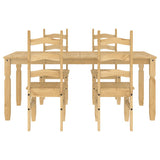 5 Piece Dining Set Panama Solid Wood Pine 3345209