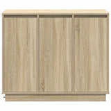LED Sideboard Sonoma Oak 90 x 32 x 75 cm Engineered Wood 869676