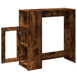Bar Table with Racks Smoked Oak 101x40x103.5 cm Engineered Wood 854368