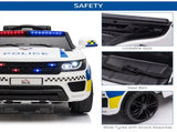12V Kids Electric Ride On Police Car 2 Motors with Parental Remote Control Siren Flashing Lights USB T3398P378957