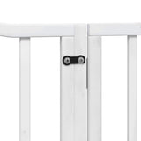 Dog Gate with Door Foldable 4 Panels White 320 cm Poplar Wood 352217