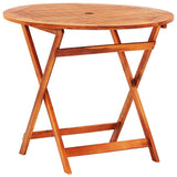 5 Piece Folding Outdoor Dining Set Solid Eucalyptus Wood 3087161