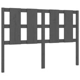 Bed Headboard Grey 125.5x4x100 cm Solid Wood Pine 817982