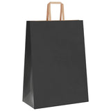 Paper Bags 250 pcs with Handles Black 32x17x44 cm 4101874