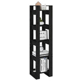Book Cabinet/Room Divider Black 41x35x160 cm Solid Wood Pine 813873