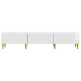 TV Cabinet 147 x 34.5 x 30 cm High Gloss White Engineered Wood 895169