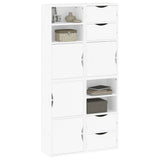 Side Cabinets 4 pcs "ODDA" White 40x24x79 cm Solid Wood Pine 3365349