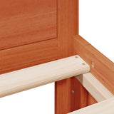 Bed Frame without Mattress with Headboard Wax Brown 180x200 cm Super King Solid Wood Pine 3308758