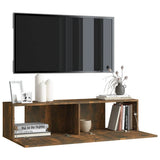 TV Wall Cabinet Smoked Oak 120x30x30 cm Engineered Wood 815099