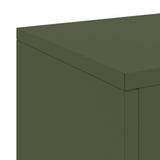 Plant Stand 2 pcs Olive green 24 x 24 x 75 cm Steel 865823