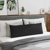 Sofa Pillows 2 pcs Black 120 x 40 cm Fabric 42013814
