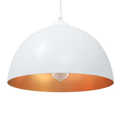 ZNTS Pendant Lamps 2 pcs Height Adjustable E27 White Ø 30 cm Metal 4103452