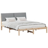 Bed Frame with Headboard Brown 150 x 200 cm Solid Pine Wood 3394413