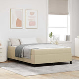 Bed Frame with Mattress Light Green Grey 160 x 200 cm Fabric 3399134