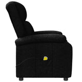 Wing Back Massage Chair Black Fabric 342429