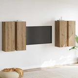 TV Cabinet Set Wall-mounted 4 pcs Artisan oak 30.5 x 30 x 90 cm 3393569