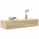 ZNTS Wall Shelf with Drawers Sonoma Oak 100x36x19 cm Engineered Wood 859988