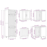 14 Piece Kitchen Cabinet Set Lucca White Engineered Wood 3314981