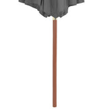 Garden Parasol with Wooden Pole 300 cm Anthracite 44495