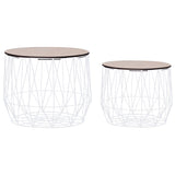 Coffee Table 2 pcs White 287662