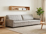 3 Seater Sofa Light Grey 220 x 81 x 82 cm Faux Suede Fabric 42041004
