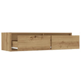 TV Cabinet with LED Lights Artisan Oak 100X35.5x25 cm 860246