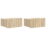 Wall-Mounted Bedside Cabinet 2 pcs Sonoma Oak 49 x 34.5 x 24 cm 898280