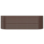 Garden Raised Bed Galvanised Steel 224x80x68 cm Brown 318955