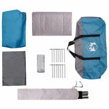 Family Tent with Roof Blue 380 x 260 x 190 cm Polyester 42028494