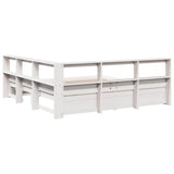 Bookcase Bed without Mattress White 180x200 cm Solid Wood Pine 3324347