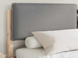 Bed Frame with Upholstered Headboard Light Grey 160 x 200 cm 877824