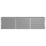 Planter Light Grey 290 x 50 x 75 cm Galvanised Steel 42018155
