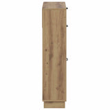 Shoe Cabinet HOORN 78 x 24 x 100 cm Engineered Wood Artisan Oak 897324