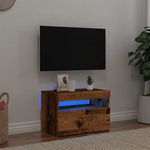 ZNTS TV Cabinet with LED Lights Old Wood 60x35x40 cm Engineered Wood 856309