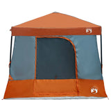 Camping Tent Set 2 pcs Grey and Orange Taffeta and Fabric 3337179