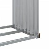 Log Holder Wood Look 120x45x100 cm Galvanised Steel 364583