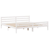Bed Frame without Mattress White 180x200 cm Super King Solid Wood Pine 3301617