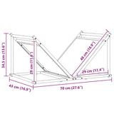 Firewood Rack Black 70x43x34.5 cm Cold-rolled steel 864173