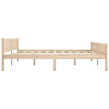 Bed Frame Natural Pine Solid pinewood, plywood slats Double 322102