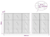 Gabion with 3.5 mm Wire and 5x10 cm Mesh 1050x10x150 cm 3462567